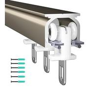 Rail de Rideau de Plafond, système de Rail pour Rideaux, séparateur de pièce en Alliage d'aluminium à Fixation au Plafond pour la Maison et l'hôpital, Rail de Rideau Droit de 3 m pour chambr