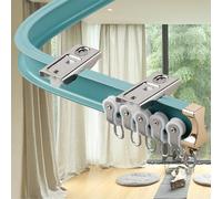 Rail de Rideau en Aluminium Flexible à la Main - Fixation au Plafond ou au Mur - Rails de Plafond Droits ou Courbes, pour Rideaux de fenêtre, séparateur de pièce de Camping-Car ou Rideau de