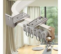 Rail de Rideau en Aluminium Flexible à la Main - Fixation au Plafond ou au Mur - Rails de Plafond Droits ou Courbes, pour Rideaux de fenêtre, séparateur de pièce de Camping-Car ou Rideau de