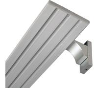 Rail de rideau en aluminium ( support mural inclus ) Argent "3 coulisses" 270cm ( 3x90cm )
