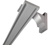 Rail de rideau en aluminium ( support mural inclus ) argenté "2 coulisses" 270cm ( 3x90cm )