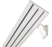 Rail de rideau en aluminium ( support mural inclus ) blanc "3 coulisses" 360cm ( 3x120cm )