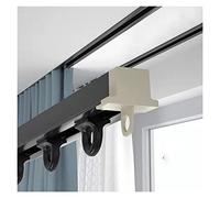 Rail de rideau en métal noir et blanc pour montage au plafond, système de rail coulissant caché, kit de séparation de pièce, installation facile, décoration d'intérieur moderne