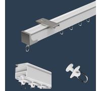 Rail De Rideau en Métal Silencieux Et Résistant,Rail De Rideau De Séparation De Pièce,Tringle Rideaues for Fenetre Salon Moderne Chambre Enfant Cuisine(13.1ft(4m))