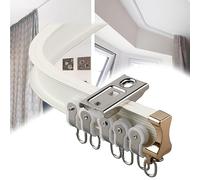 Rail de Rideau Flexible Droit Noir, Blanc, Bleu - Rail de séparation de pièce - Découpable - Système de Rail de Rideau en Aluminium à Fixation Murale ou au Plafond pour fenêtres en L, en U e