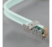 Rail de rideau flexible et pliable - Système de rail de séparation de pièce de 3 m pour lits superposés, tonnelles, hôpitaux - Couleur verte, solution de rideau réglable