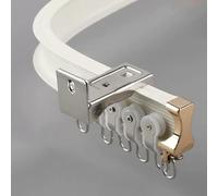 Rail de rideau flexible et pliable - Système de rail de séparation de pièce pour lits superposés, tonnelles, hôpitaux - 5 m (couleur : blanc)