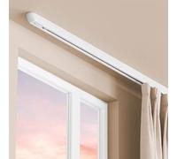 Rail de rideau for plafond à une seule hauteur Rail de rideau robuste Aluminium Avec roulettes Facile à installer for chambres salons et bureaux(2.1m/6.9ft)