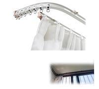 Rail De Rideau Incurvé Rouleaux Muets Rail De Rideau De Plafond Flexible Support Mural De Plafond Kit De Rail De Rideau Plafond Rail De Rideau Rail Tringle À Rideaux Séparateur De Pièce (Color : Whit