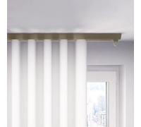 Rail de Rideau Plafond, séparation pièce Robuste monté au, Coulissant Simple avec raccords(Champagne,4.5m (14.8ft))