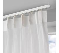 Rail de Rideau Plafond, séparation pièce Robuste monté au, Coulissant Simple avec raccords(White,2.5m (8.2ft))