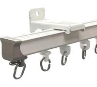 Rail de rideau pliable en alliage d'aluminium, et raccords séparation pièce incurvés, poteau Extra Long for l'intimité(Wall Mount,400cm (13ft))