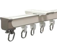 Rail de rideau pliable en alliage d'aluminium, et raccords séparation pièce incurvés, poteau Extra Long for l'intimité(Ceiling Mount,250cm (8.2ft))