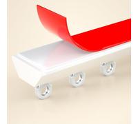 Rail De Rideau pour Plafond, Rail À Rideau Autocollant sans Perçage, Rail Coulissant en Aluminium, Tringle À Rideau pour Séparateur De Pièce, Fenêtres, Intimité, Blanc(No Hole Drilling,2.50M)