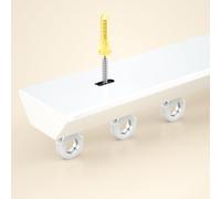 Rail De Rideau pour Plafond, Rail À Rideau Autocollant sans Perçage, Rail Coulissant en Aluminium, Tringle À Rideau pour Séparateur De Pièce, Fenêtres, Intimité, Blanc(Hole Drilling,2.0M)