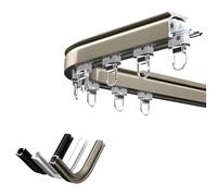 Rail De Rideau, Rail De Plafond En Aluminium Pour Rideaux, With Mute Track Curtain Room Divider Rail De Rideaux, Installation Facile, Convient Aux Fenêtres et Aux Camping-cars ( Color : C (track turne