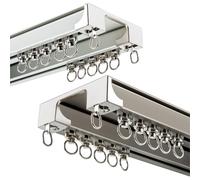 Rail De Rideau, Rail Rideaux Plafond, Système Résistant en Aluminium De Voie De Plafond, Rail De Rideau De Séparation De Pièce, Forte Capacité De Charge, Rail De Rideau Coulissant(Blanc,300cm(9.8ft))