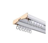 Rail De Rideau, Rail Rideaux Plafond, Voie De Rideau De Séparation De Pièce, Système Résistant En Aluminium De Voie De Plafond, Rideau À Double Rail Joint (Color : White, Size : 70cm/2.3ft)