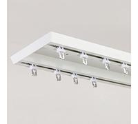 Rail de rideau réglable de 100 à 300 cm pour rideaux simples/doubles, idéal pour salon, salle de bain, chambre à coucher (A-double, 180 cm)