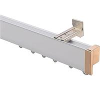 Rail de rideau réglable en aluminium pour salon et chambre à coucher - 1,6 m - 2 x 80 cm - Solution élégante