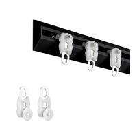 Rail de rideau simple mural en alliage d'aluminium robuste pour cloison de séparation de pièce, système de rail de plafond pour salon, chambre à coucher, hôpital(Nero,4.7m/15.4ft)