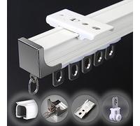 Rail De Rideau Simple Robuste, Kit De Rail De Rideau Coulissant, Rail De Plafond, Montage Au Plafond/mural, 1 M, 1,1 M, 1,2 M, 130 cm, 140 cm, 1,5 M, 2 M, 300 CM, 400 CM, 5 M, 6 M(Color:C,Size:150cm/4