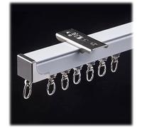 Rail De Rideau Système De Rail De Rideau De Rail De Rideau De Plafond À Rails Simples Pour Séparateur De Pièce, Camping-car Robuste Et Beau Offre Des Supports De Montage Au Plafond(Blanc,260cm)