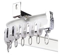Rail de Rideau, Tringle rideau 1/2/3/4/5/6m de Longueur Tringle Coulissante de Voie de Rideau, Douche Support de Rail de Rideau pour Camping-car/baies Vitrées/extérieur(Wall Mount,3m/9.8ft)