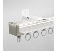 Rail de Rideau Tringle Rideau 1 2 3 4 5 6M Tringle à Rideaux Murale en métal, Tringle à Rideaux et Accessoires pour Rideaux Lourds, Rail de séparation pour fenêtre en Baie, Douche, intimité (Color :