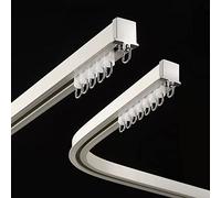 Rail de Rideau, Tringle rideau Rail De Rideau Encastré Au Plafond Courbé, Rail De Rideau De Douche Caché, Tiges De Séparation De Pièce En Aluminium Léger Très Longue 1m 2m 5m 10m 15m(4m/13ft)