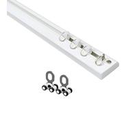 Rail De Rideau Ultra-mince Pour Fenêtre À Ouverture Vers L'intérieur, Rail De Rideau Silencieux Intégré De Luxe, Rail Coulissant Droit(Blanc,100cm)