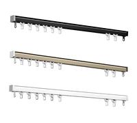 Rail de séparation de pièce noir en alliage d'aluminium de 5 m pour espaces modernes, réglable, pour douche ou installation murale, idéal pour la maison et le bureau