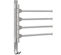 Rail de Serviette pivotant à 5 Bras, Porte-Serviettes tournante 180 °, Support de Serviette Swing pour la Cuisine, Les Toilettes et la Salle de Bain - Solution de Rangement d'économie