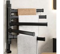 Rail de Serviette pivotant à 5 Bras, Porte-Serviettes tournante à 180 °, Support de Serviette Swing pour la Cuisine, Les Toilettes et la Salle de Bain - Solution de Rangement d'économie