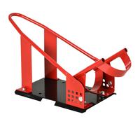 Rail De Support Universel Pour Moto - Support Béquille Moto - Bloque Roue 8-15,5 Cm - Métal Thermolaqué Rouge Noir