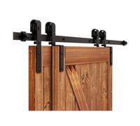 Rail De Suspension For Porte Coulissante Grange, Guide Plancher Inférieur For, Système Montage Mural, Adapté Aux Granges, Garages Et Écuries(118" Track (Single Door))