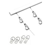 Rail de suspension réglable for tableaux, kit de rail mural for exposer des cadres(Milk,120cm/47.24 in)