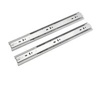 Rail de tiroir à trois sections en acier inoxydable, 2 pièces, tampon d'amortissement, Rail coulissant muet, roulement à domicile, glissière inférieure du clavier(250(10inches))
