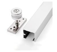 Rail de voie de porte coulissante, Système de rail coulissant for portes pliantes à suspension par le haut, capacité de 100 kg, plusieurs styles(Style2)