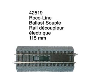 Rail découpleur électrique 115 mm Ballast Souple-HO 1/87-ROCO 42519
