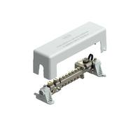 Rail d'égalisation de potentiel OBO BETTERMANN 1801VDE gris clair avec 7 bornes jusqu'à 25 mm² 1801VDE (5015650)