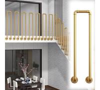 Rail d'escalier en spirale en fer forgé industriel en forme de U pour marches d'intérieur/extérieur (blanc 35 cm) - Solution de sécurité durable et élégante