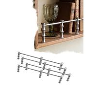Rail D'étagère 4-Pack Ensemble de Garde-Corps Décoratif en Laiton pour Étagères, Ensemble de Protection pour Armoires de Cuisine et Casiers à Vin(42in/107cm)