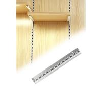 Rail d'étagère conducteur vertical en aluminium à fente pour magasin | Pour étagères murales modulaires, présentoirs de magasin et rangements d'armoire(Non-conductive 160 cm/63.0 in,X2)