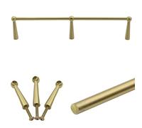 Rail D'éTagèRe En Laiton Barre de Galerie en Laiton pour Étagères, Montants de Support pour Barrière de Placard, Barre de Protection Anti-chute pour Desserte/Penderie(A,38cm(15"))