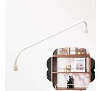 Rail D'éTagèRe En Laiton Lot de 6 Barres de Protection Incurvées, Barre de Sécurité Décorative pour Meubles en Bois, Barre Anti-chute en Aluminium pour Rayonnages(White,40cm(15 3/4"))