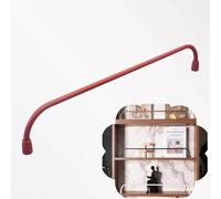 Rail D'éTagèRe En Laiton Lot de 6 Barres de Protection Incurvées, Barre de Sécurité Décorative pour Meubles en Bois, Barre Anti-chute en Aluminium pour Rayonnages(Red,40cm(15 3/4"))