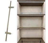 Rail D'éTagèRe En Laiton Rails Antichute pour Étagères en Aluminium, Montants de Garde-corps pour Étagères Flottantes, Tiges de Garde-corps Décoratifs pour Bibliothèques(Antique Bronze,30cm(12"))