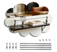 Rail D'étagère Set de 4 Rails Galerie pour Étagères, Bibliothèques sur Mesure, Racks à Vin, Protection Anti-basculement pour Rangement Domicile, Barre Longue(Silver,64in/163cm)