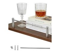 Rail D'étagère Set de Barres Protection Décoratives pour Étagères Murales, Rails Galerie Anti-basculement pour Vitrines, Barrière Sécurité pour Commerce et Garage(Silver,23in/58cm)